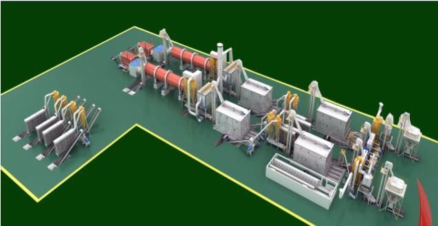 1.1-1.3t/M3 Dichtheid Biomassa Pellet Productie Lijn 2-12mm